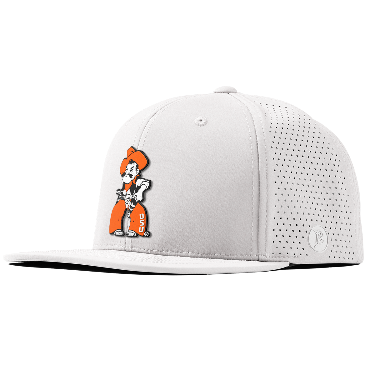 Oklahoma State University "Pistol Pete Quickdraw" Flat Elite White