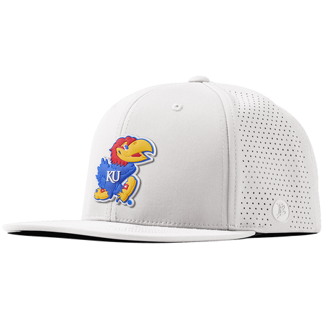 University of Kansas "Rock Chalk Jayhawk" Flat Elite White White