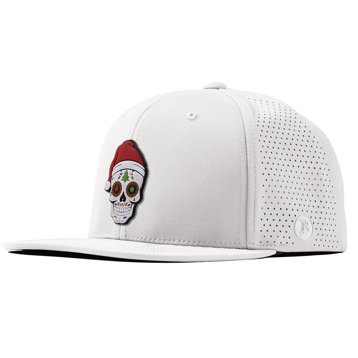 Santa Skull PVC Flat Elite White