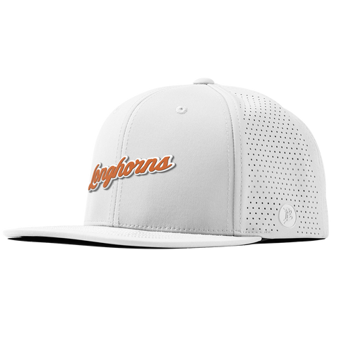 University of Texas "Texas Longhorn Script" Flat Elite White