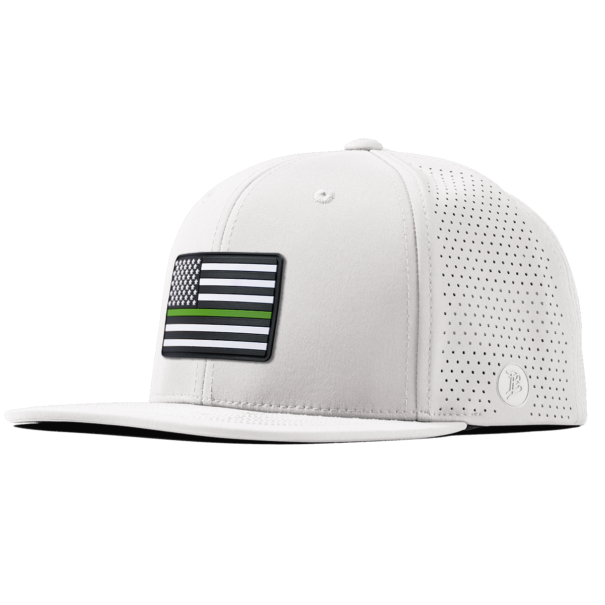 Thin Green Line PVC Flat Elite White