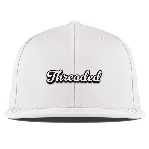 Threaded Script Flat Elite White