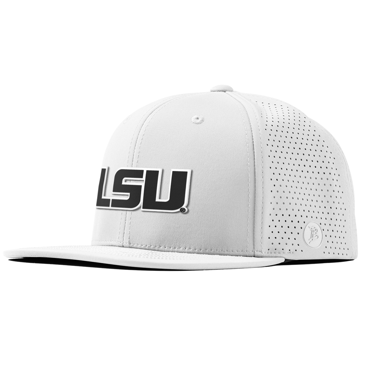 Louisiana State University "Vintage LSU Block" Flat Elite White 