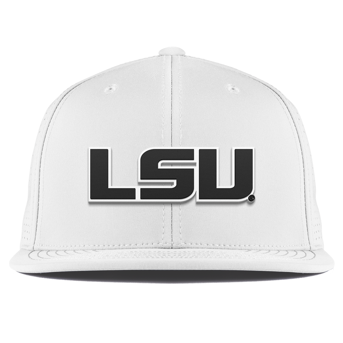 Louisiana State University "Vintage LSU Block" Flat Elite White 