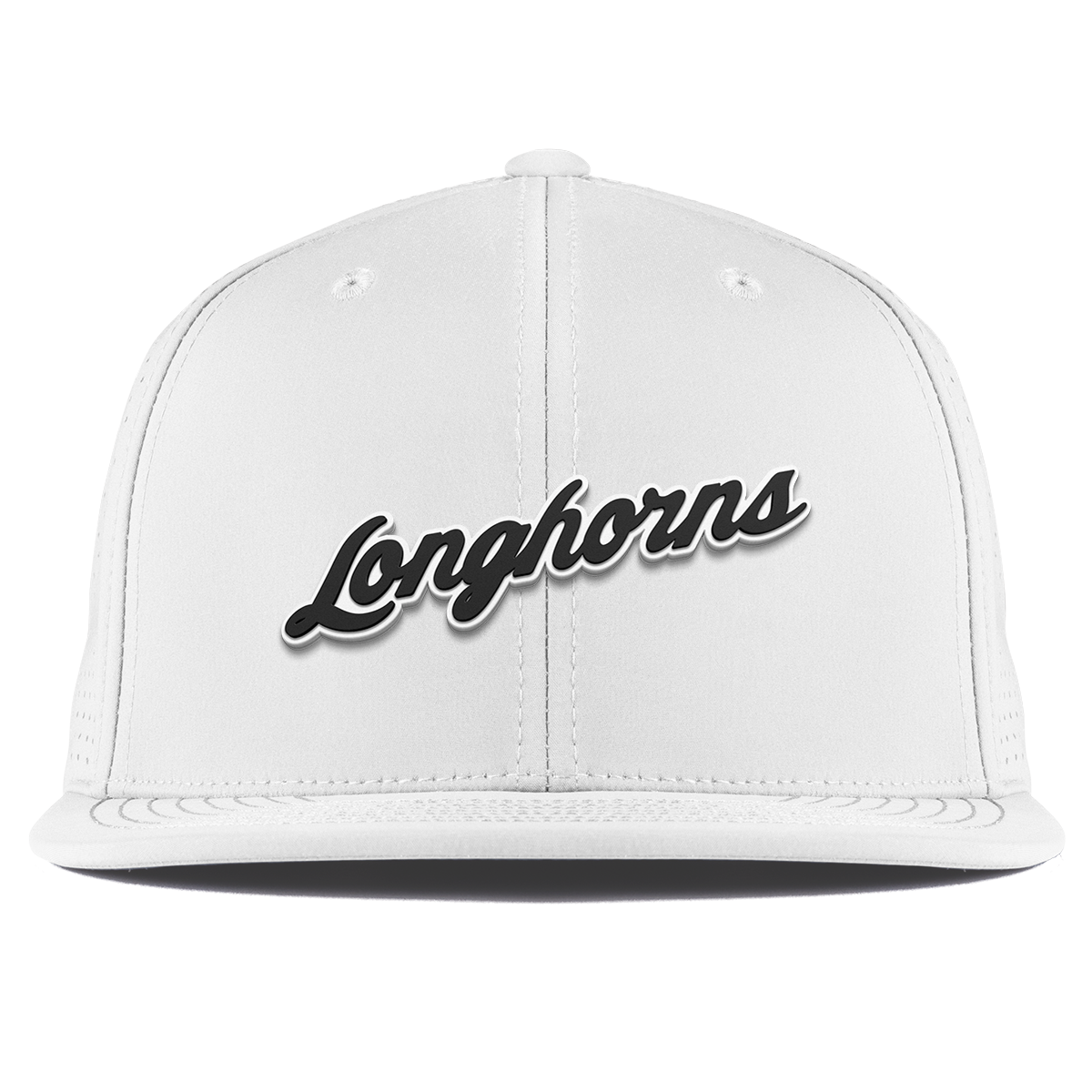 University of Texas "Vintage Texas Longhorn Script" Flat Elite White