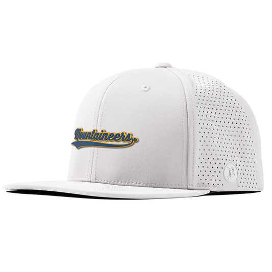West Virginia University "West Virginia Mountaineers Script" Flat Elite White