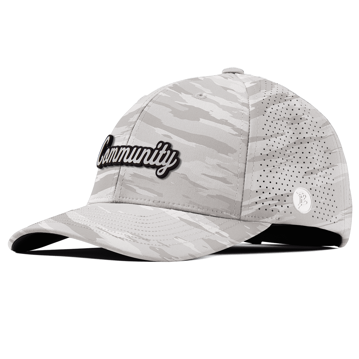 Community Script White Elite Curved Arctic Camo
