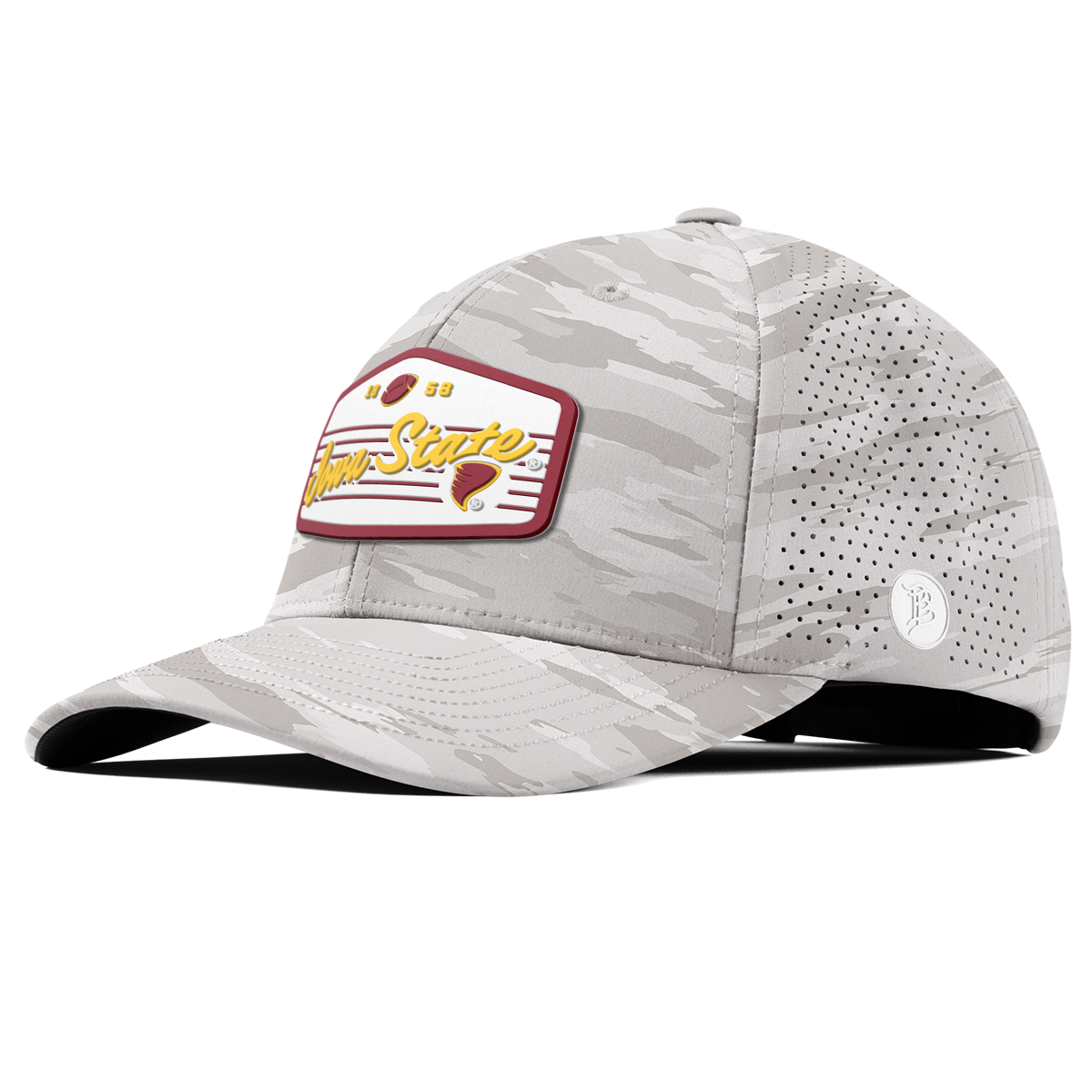 Iowa State University "Cyclones Football" Curved Elite Arctic Camo