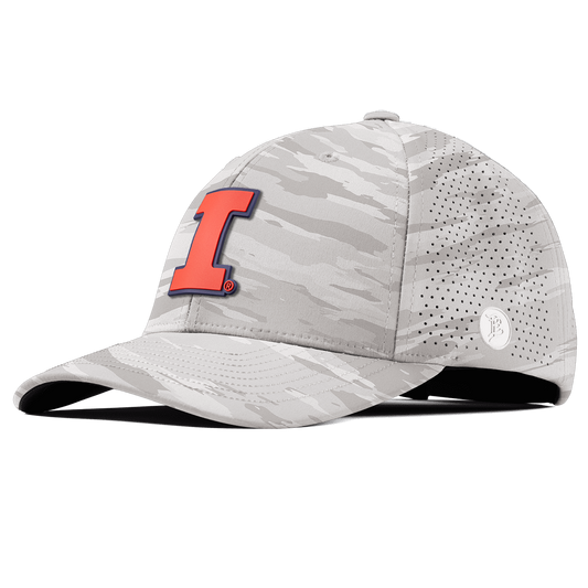 University of Illinois "Fighting Illini Orange" Curved Elite Arctic Camo