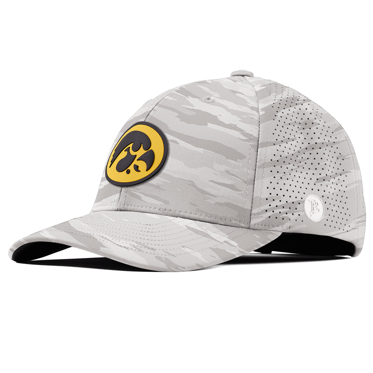 University of Iowa "Iowa Hawkeyes Team Logo" Elite Curved Arctic Camo