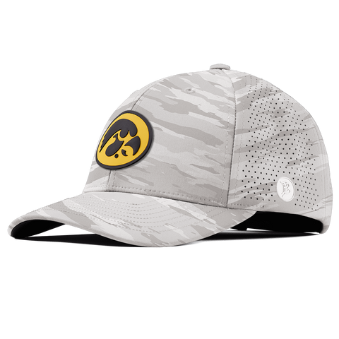 University of Iowa "Iowa Hawkeyes Team Logo" Elite Curved Arctic Camo