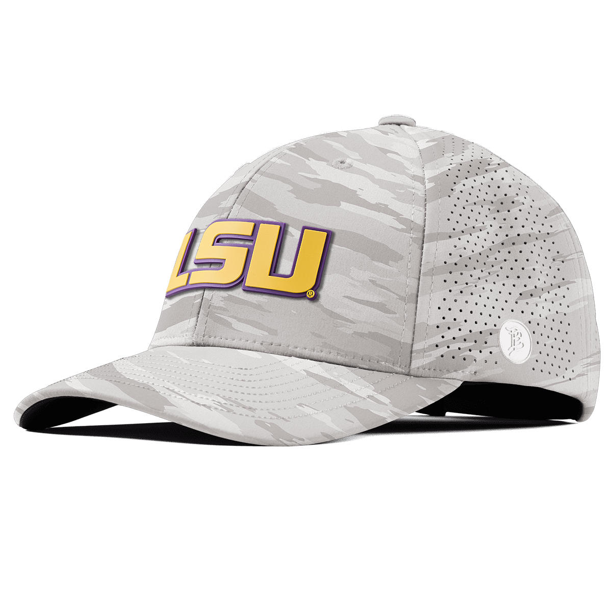 Louisiana State University "LSU Gold Block" Curved Elite Arctic Camo