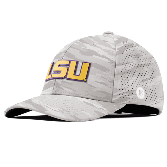 Louisiana State University "LSU Gold Block" Curved Elite Arctic Camo