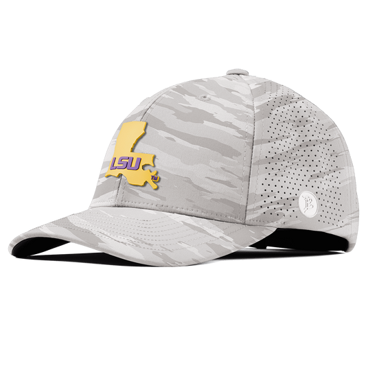 Louisiana State University "LSU Gold State" Curved Elite Arctic Camo