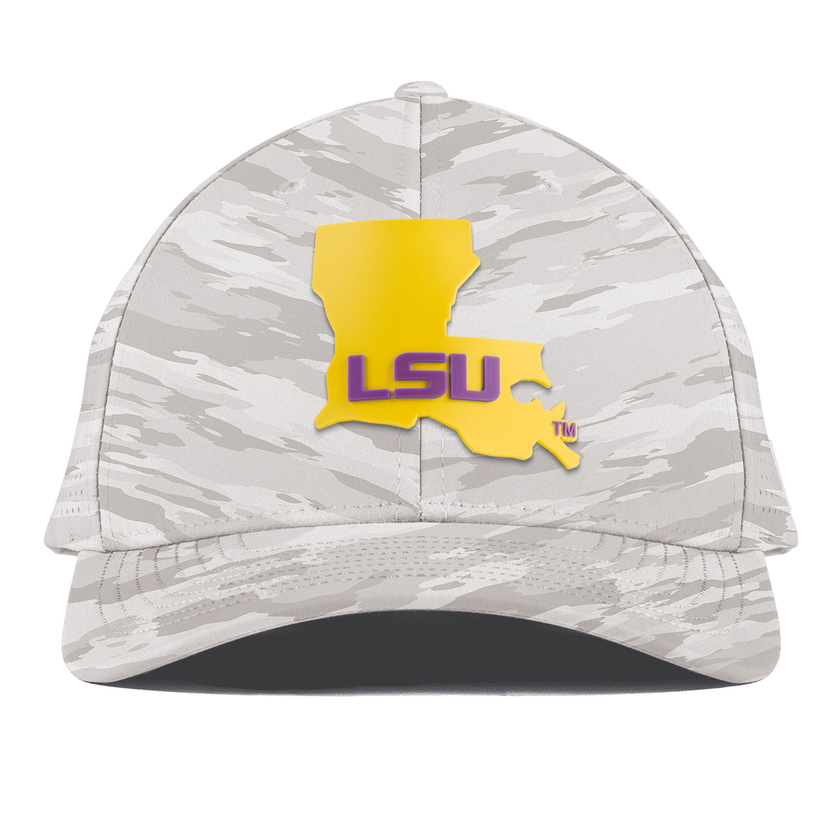 Louisiana State University "LSU Gold State" Curved Elite Arctic Camo