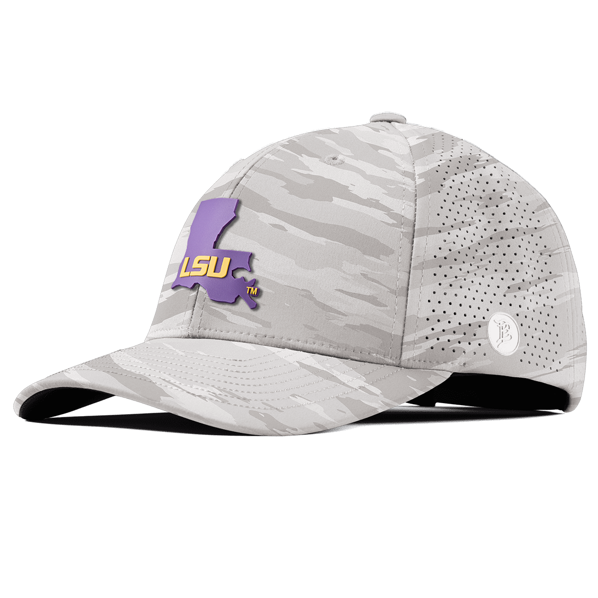 Louisiana State University "LSU State" Curved Elite Arctic Camo