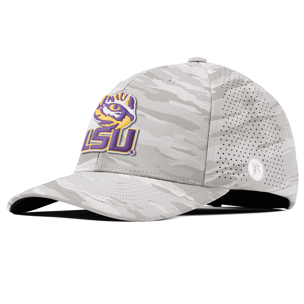 Louisiana State University "LSU Tiger Eye" Curved Elite Arctic Camo