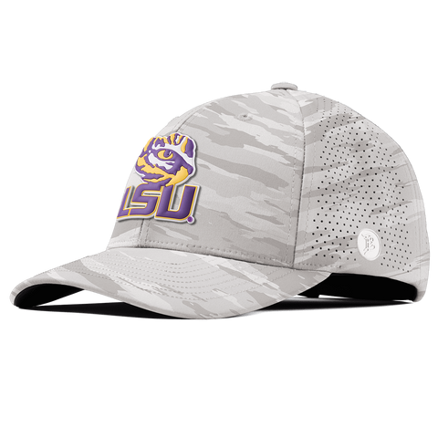 Louisiana State University "LSU Tiger Eye" Curved Elite Arctic Camo