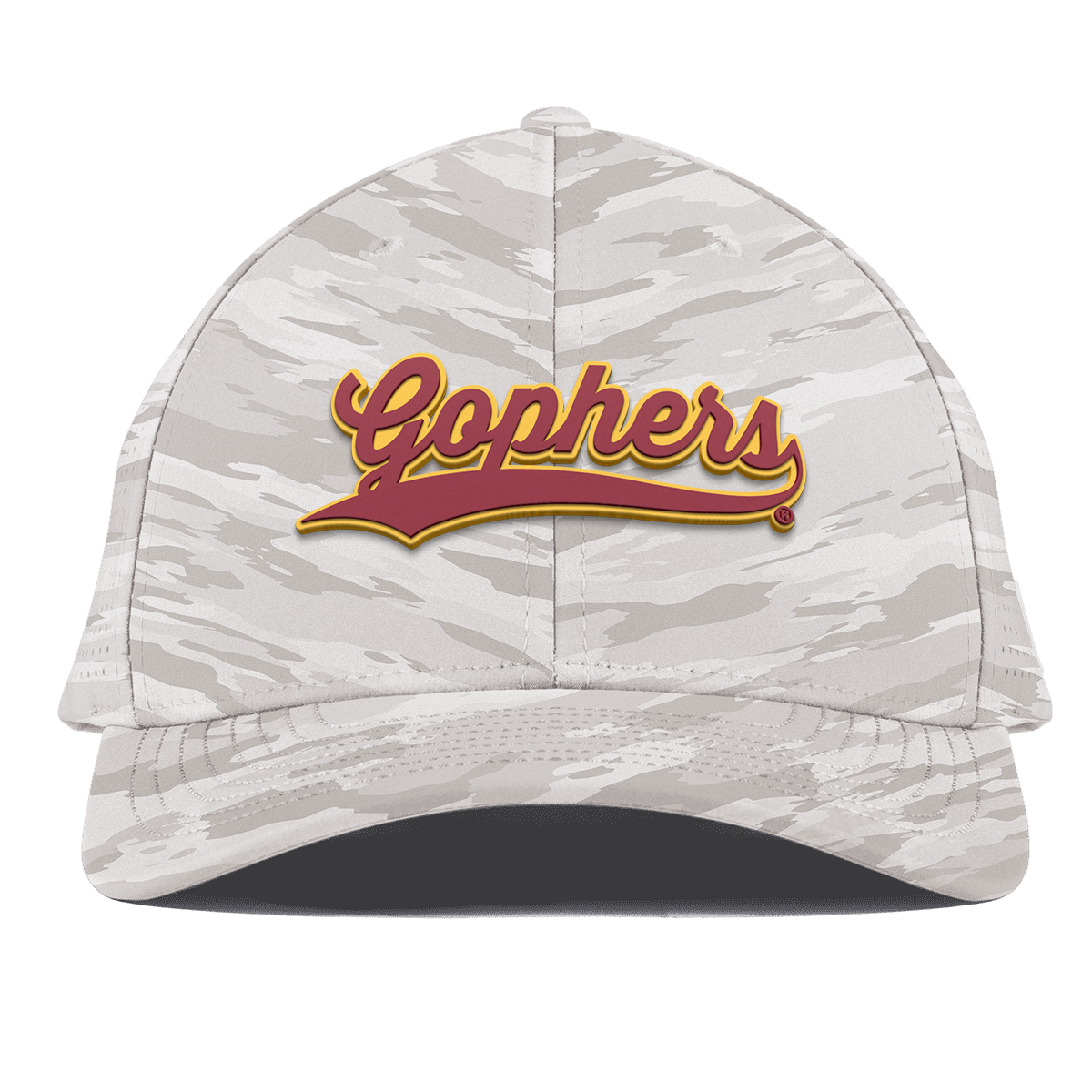 University of Minnesota "Minnesota Gophers Script" Curved Elite Arctic Camo