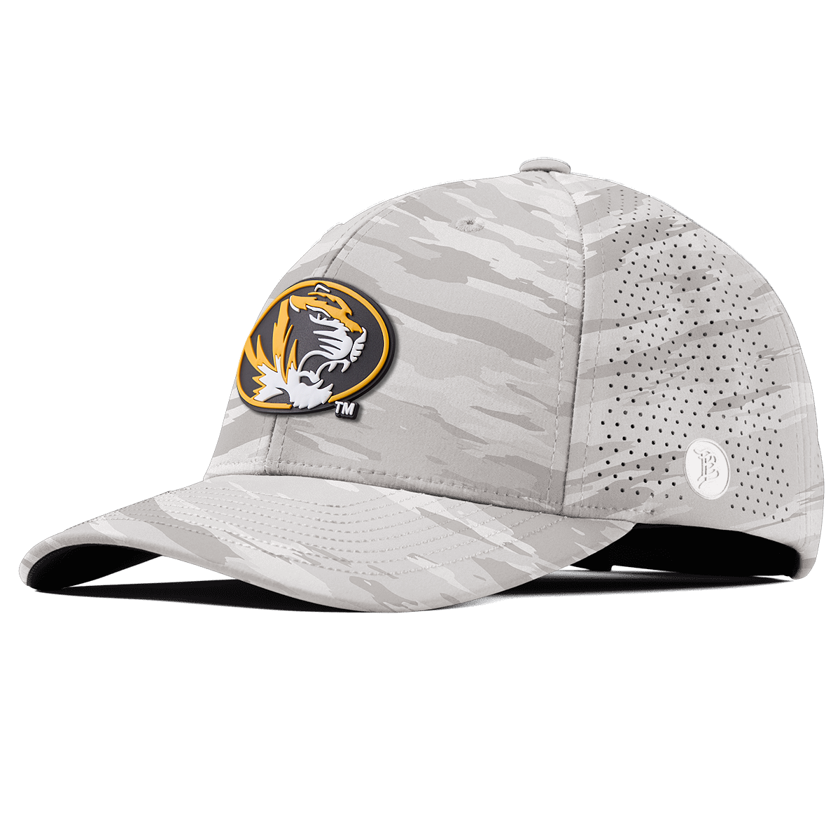 University of Missouri "Missouri Tigers Badge" Curved Elite Arctic Camo