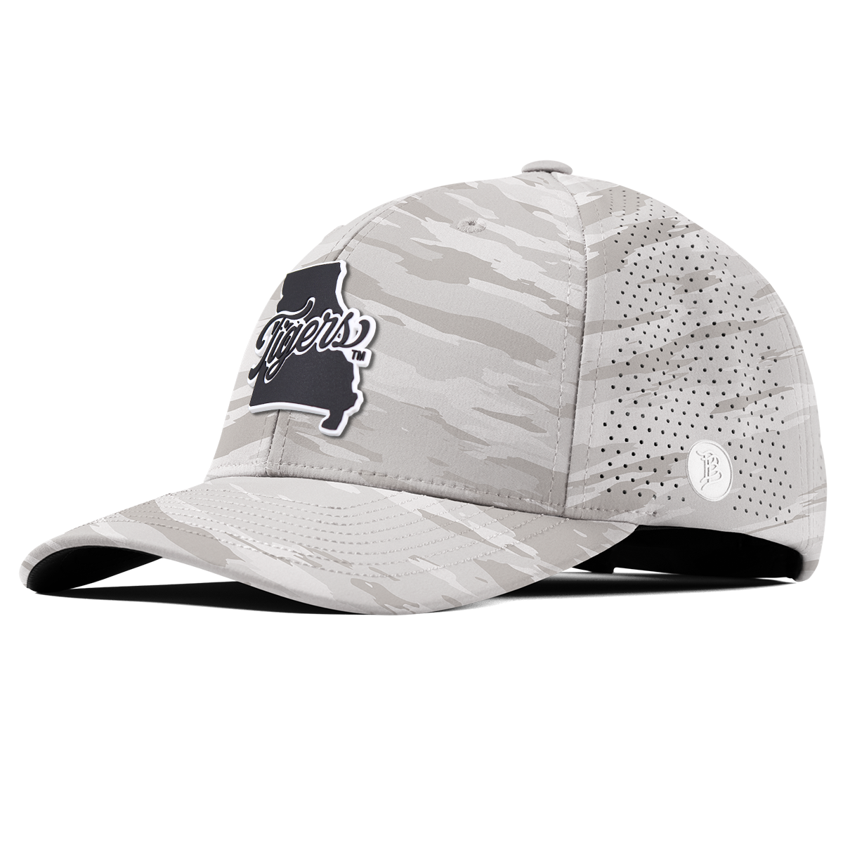University of Missouri "Missouri Tigers State Script" Curved Elite Arctic Camo