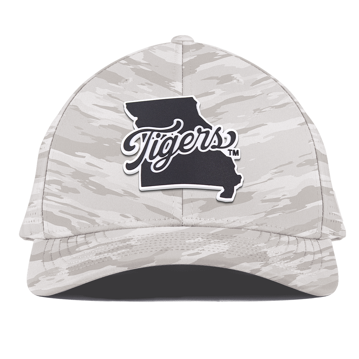 University of Missouri "Missouri Tigers State Script" Curved Elite Arctic Camo