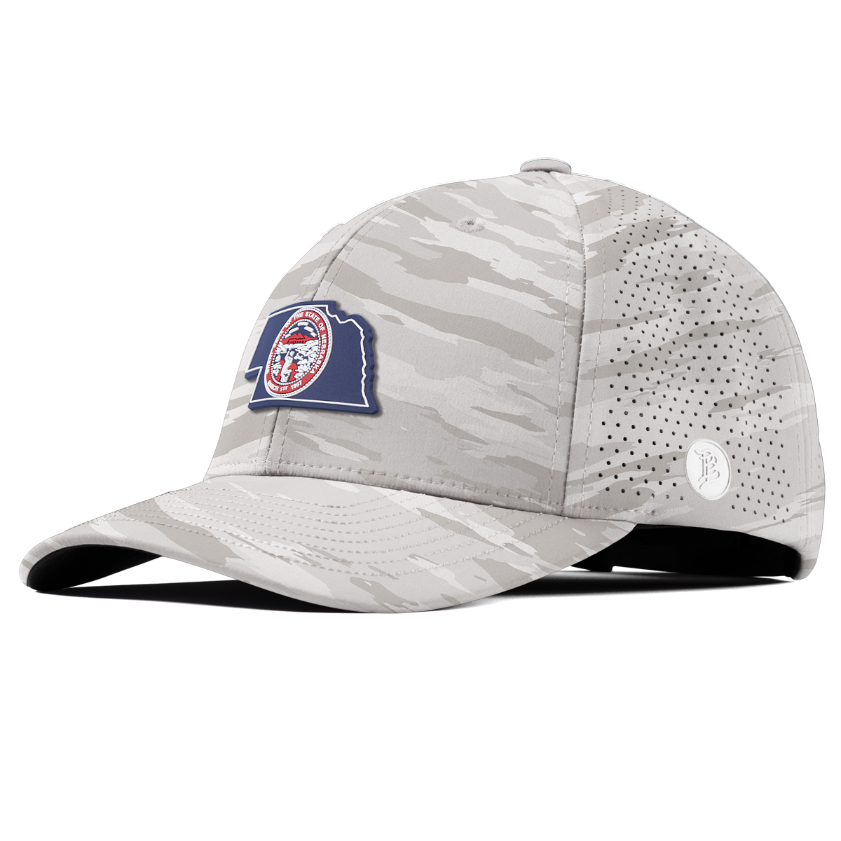Nebraska Patriot Series Elite Curved Arctic Camo