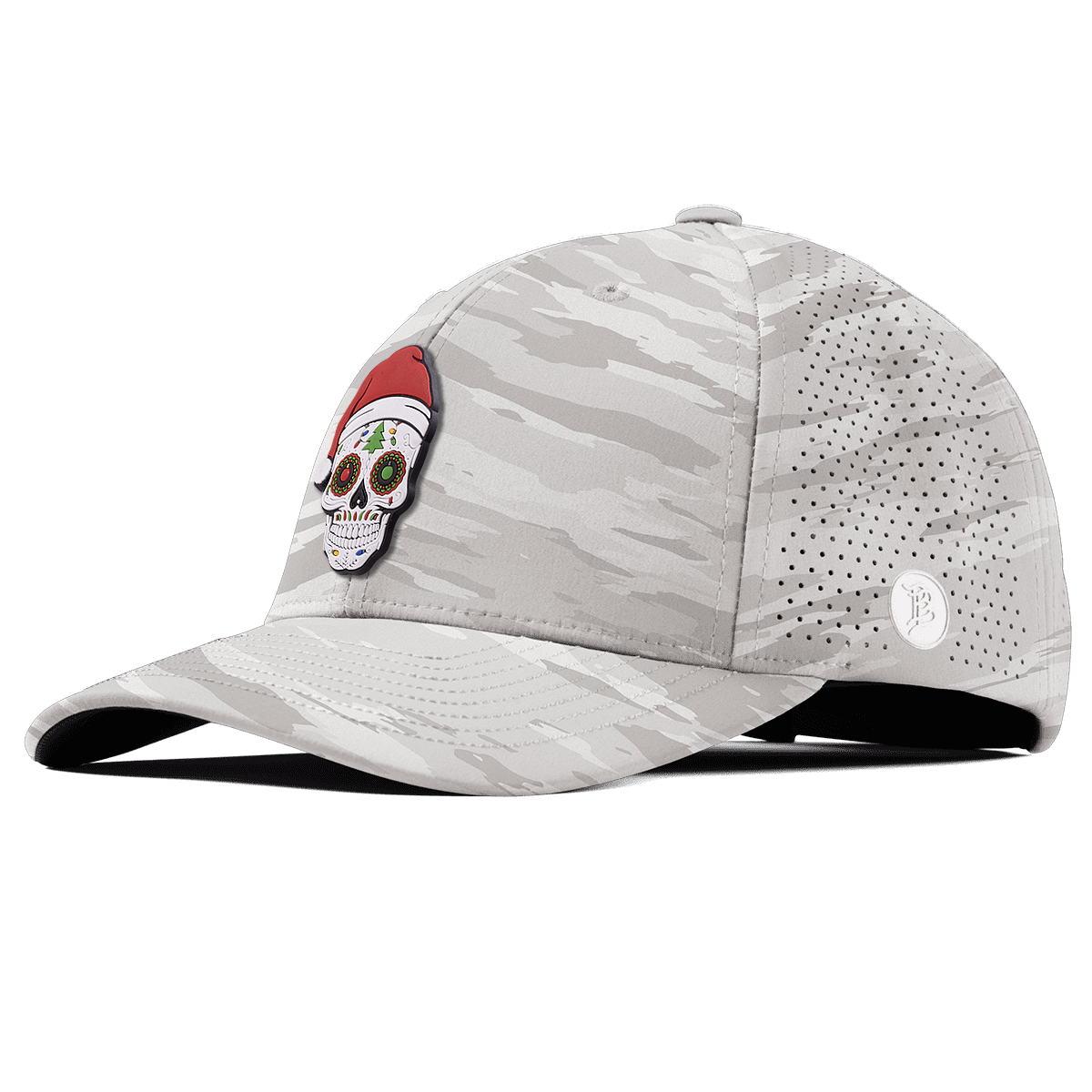 Santa Skull PVC Curved Elite Arctic Camo