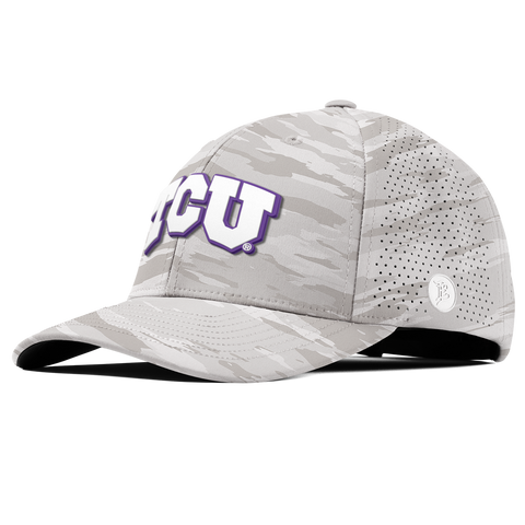 Texas Christian University "TCU Block" Curved Elite Arctic Camo
