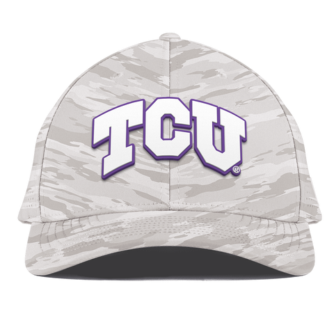 Texas Christian University "TCU Block" Curved Elite Arctic Camo