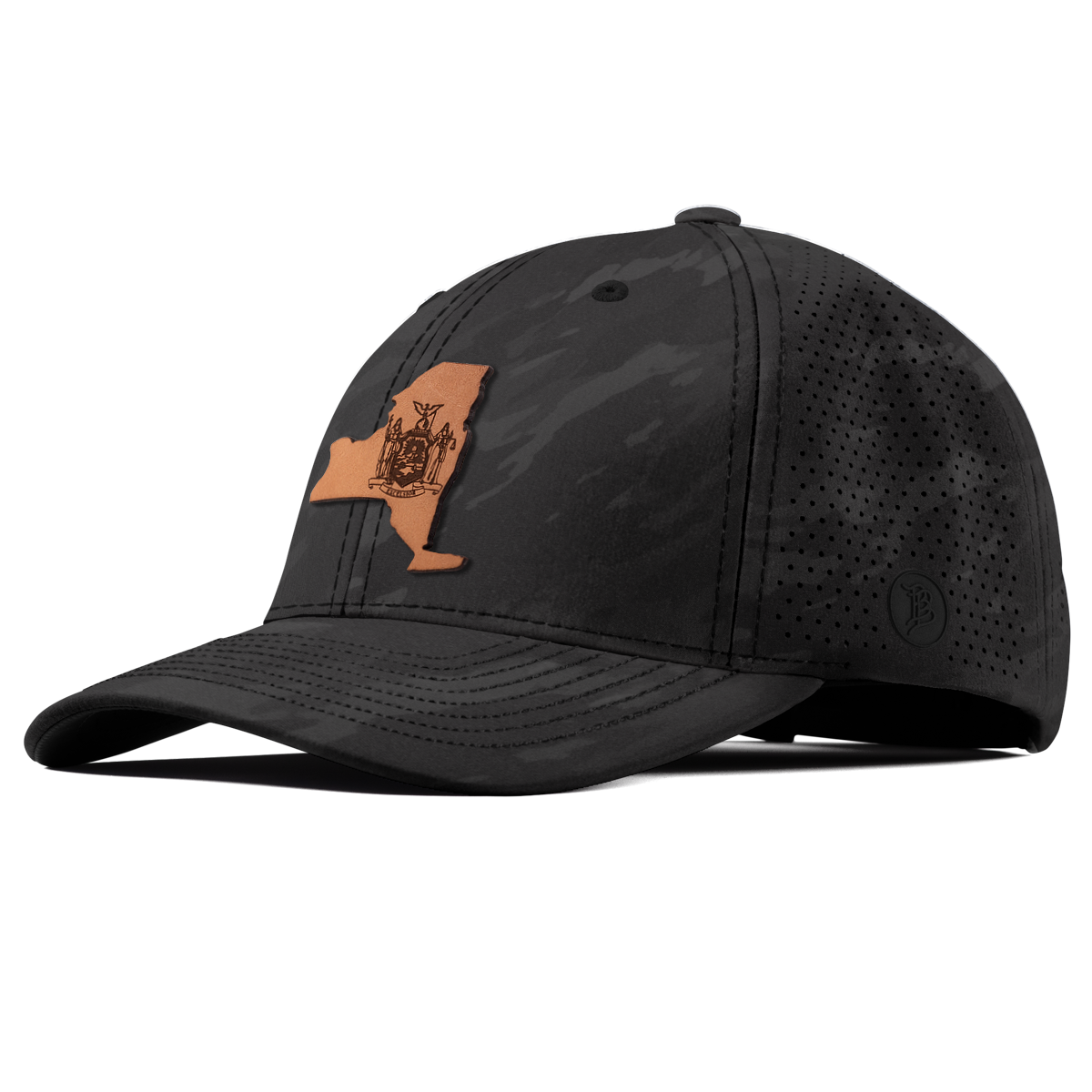 New York 11 Elite Curved Charcoal Camo