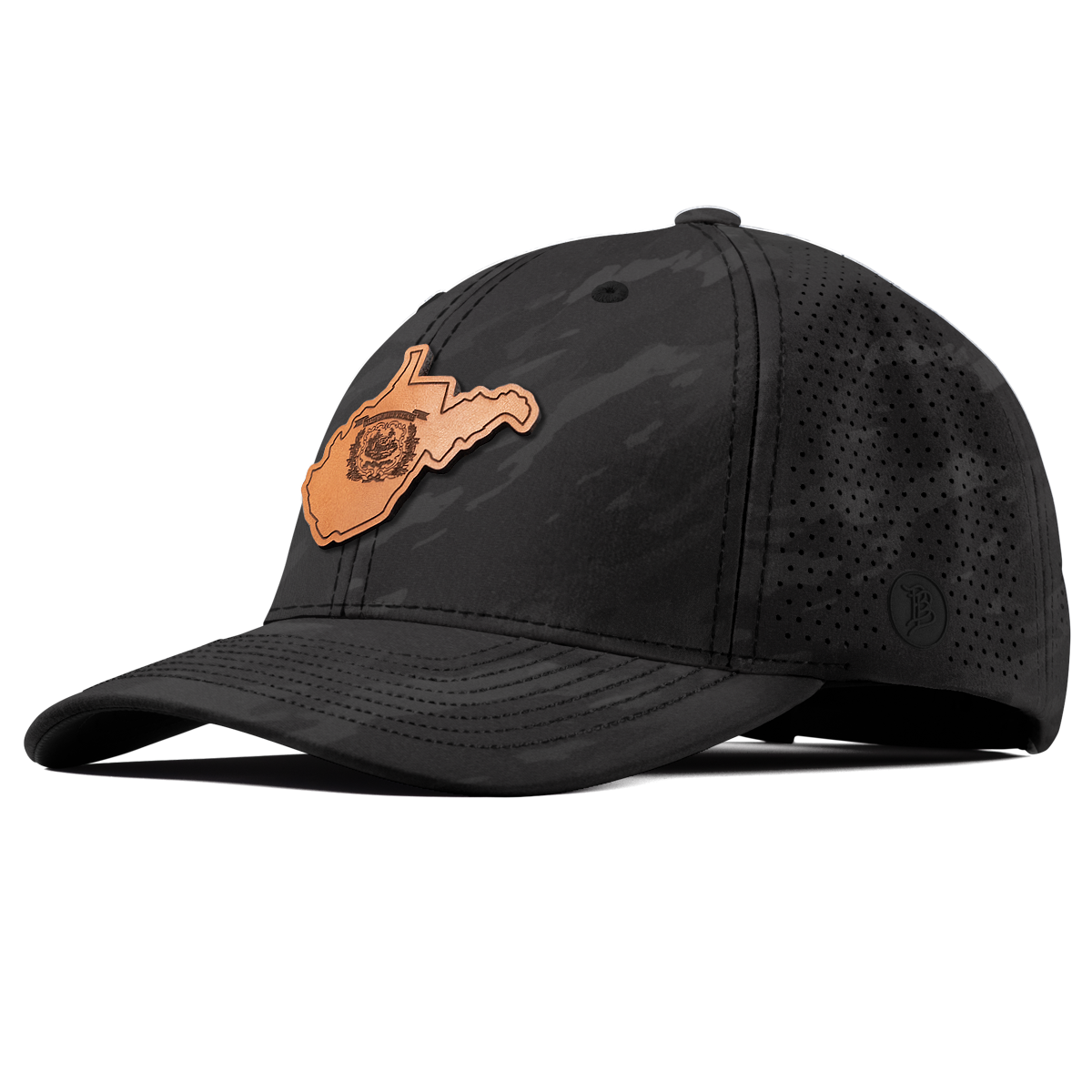 West Virginia 35 Elite Curved Charcoal Camo
