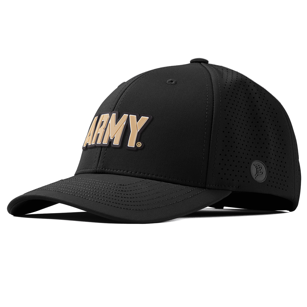 Army "Army West Point Gold Block" Elite Curved Black
