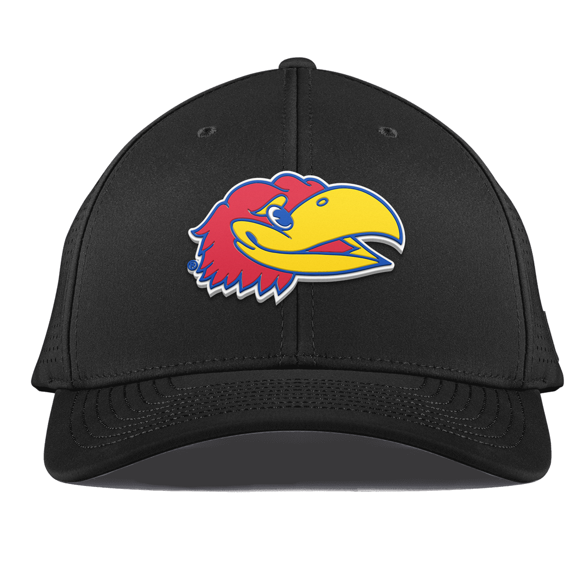 University of Kansas "KU Big Jay" Curved Elite Black