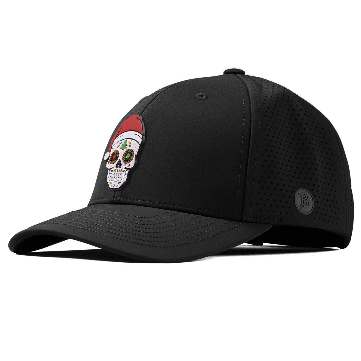 Santa Skull PVC Curved Elite Black