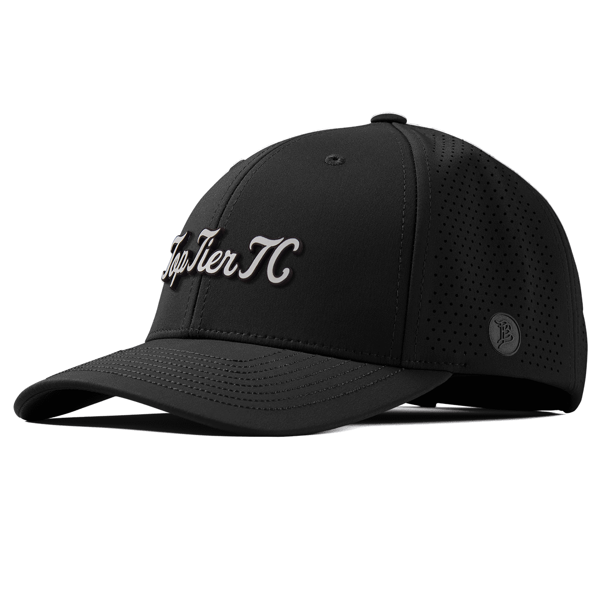 Top Tier Script White Elite Curved Black