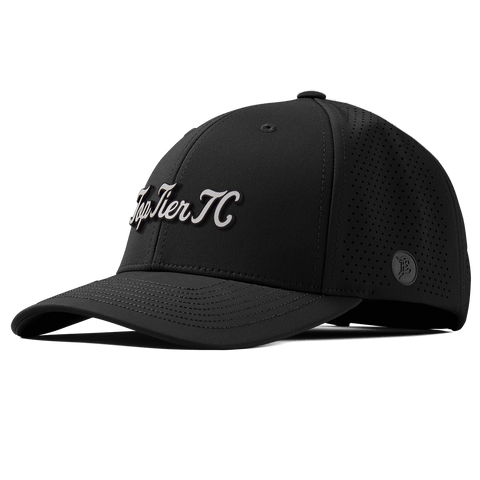 Top Tier Script White Elite Curved Black
