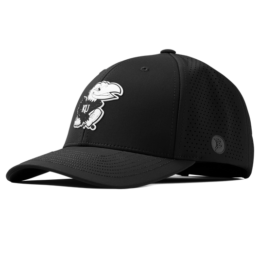 University of Kansas "Vintage Jayhawk" Curved Elite Black