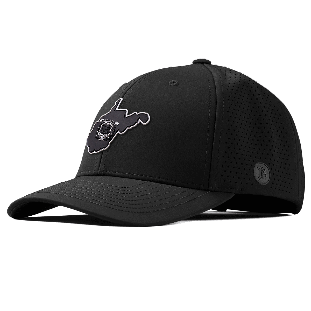 West Virginia Vintage Elite Curved Black