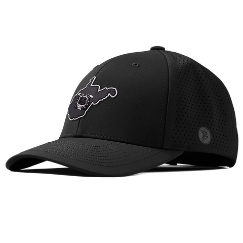 West Virginia Vintage Elite Curved Black