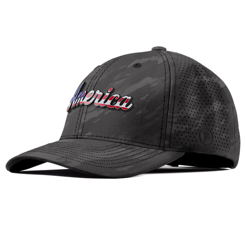 America Elite Curved Charcoal Camo