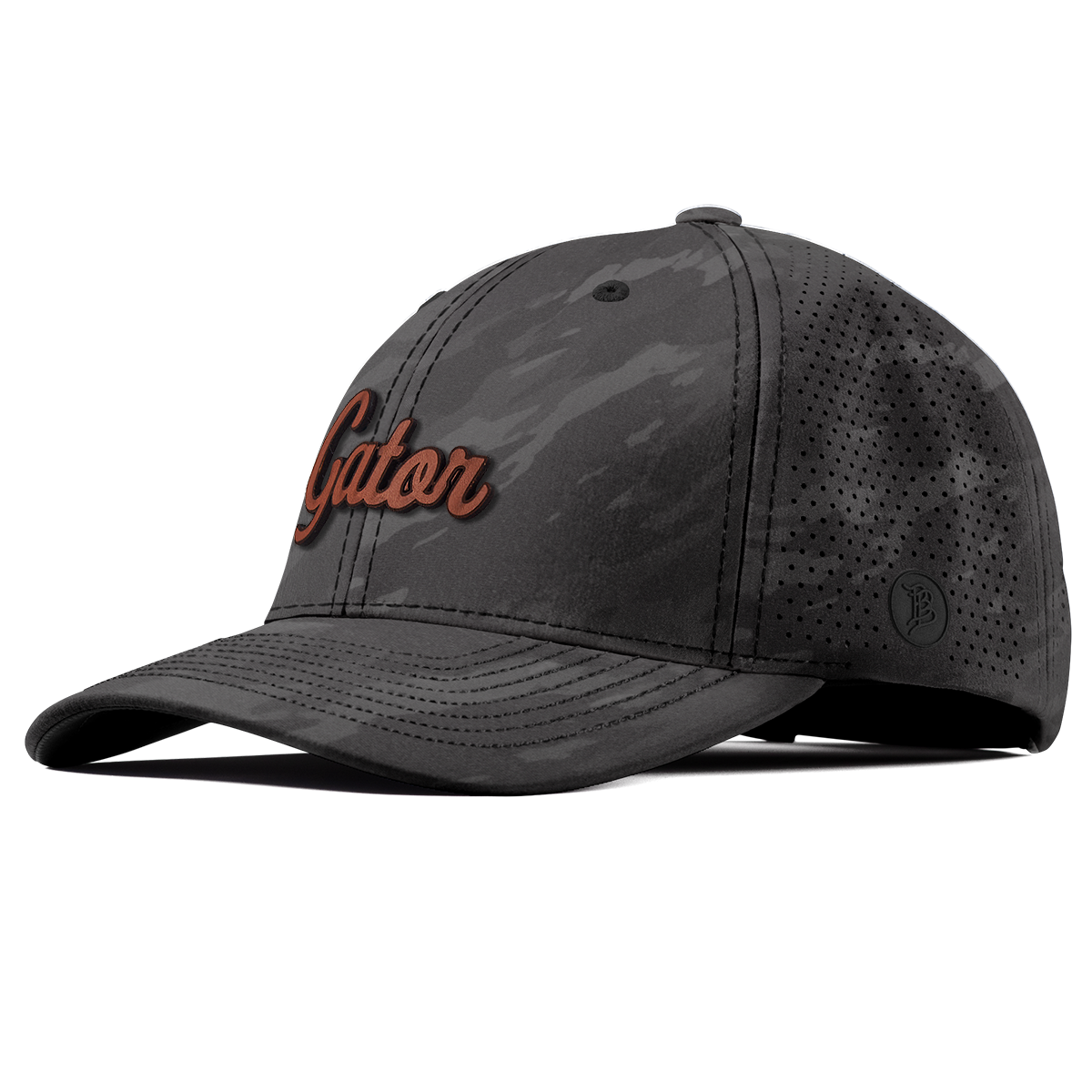 Gator Script Tan Elite Curved Charcoal Camo