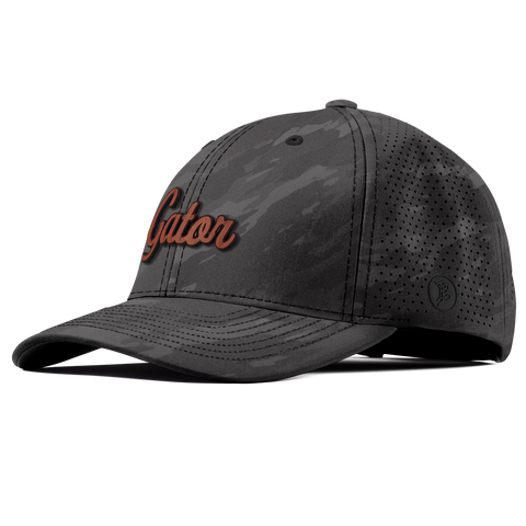 Gator Script Tan Elite Curved Charcoal Camo