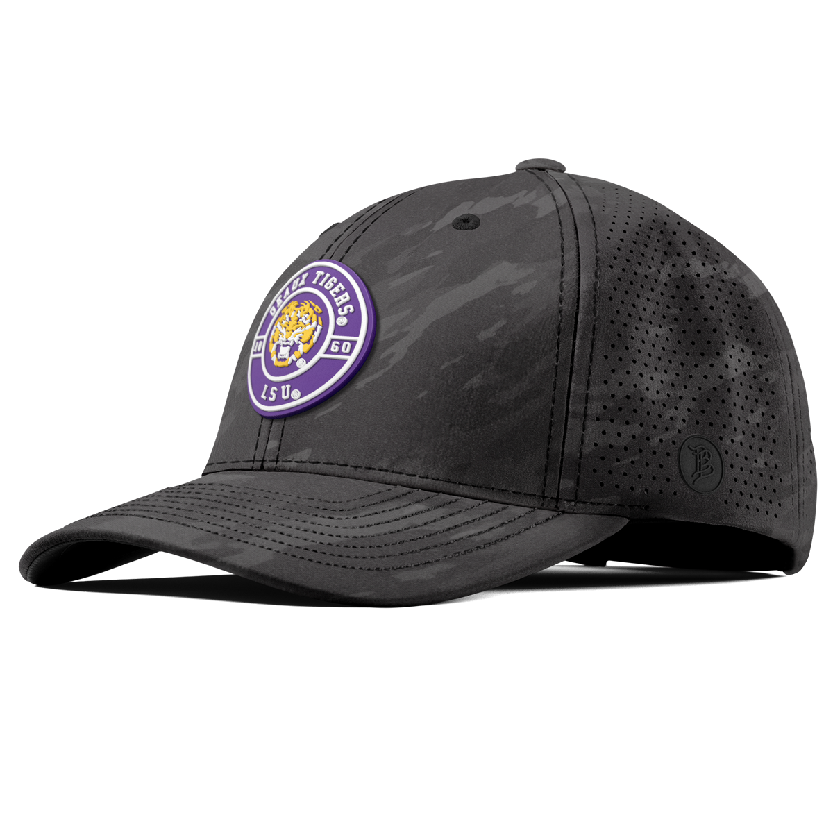 Louisiana State University "Geaux LSU Tigers" Curved Elite Charcoal Camo