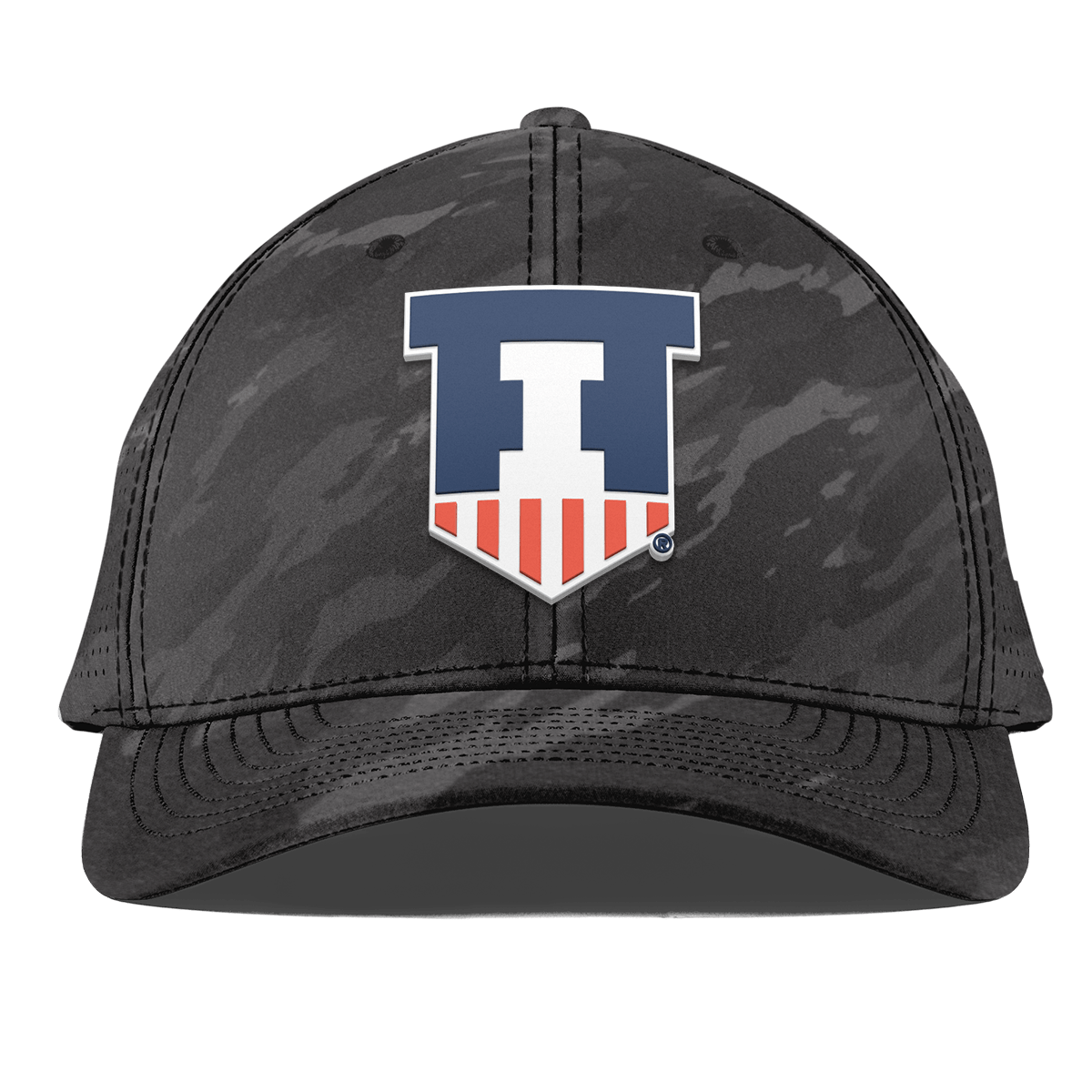 University of Illinois "Illinois Athletics" Curved Elite Charcoal Camo