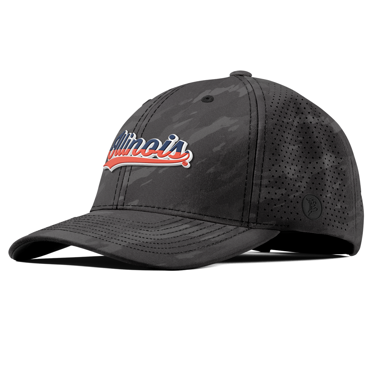 University of Illinois "Illinois Script" Curved Elite Charcoal Camo
