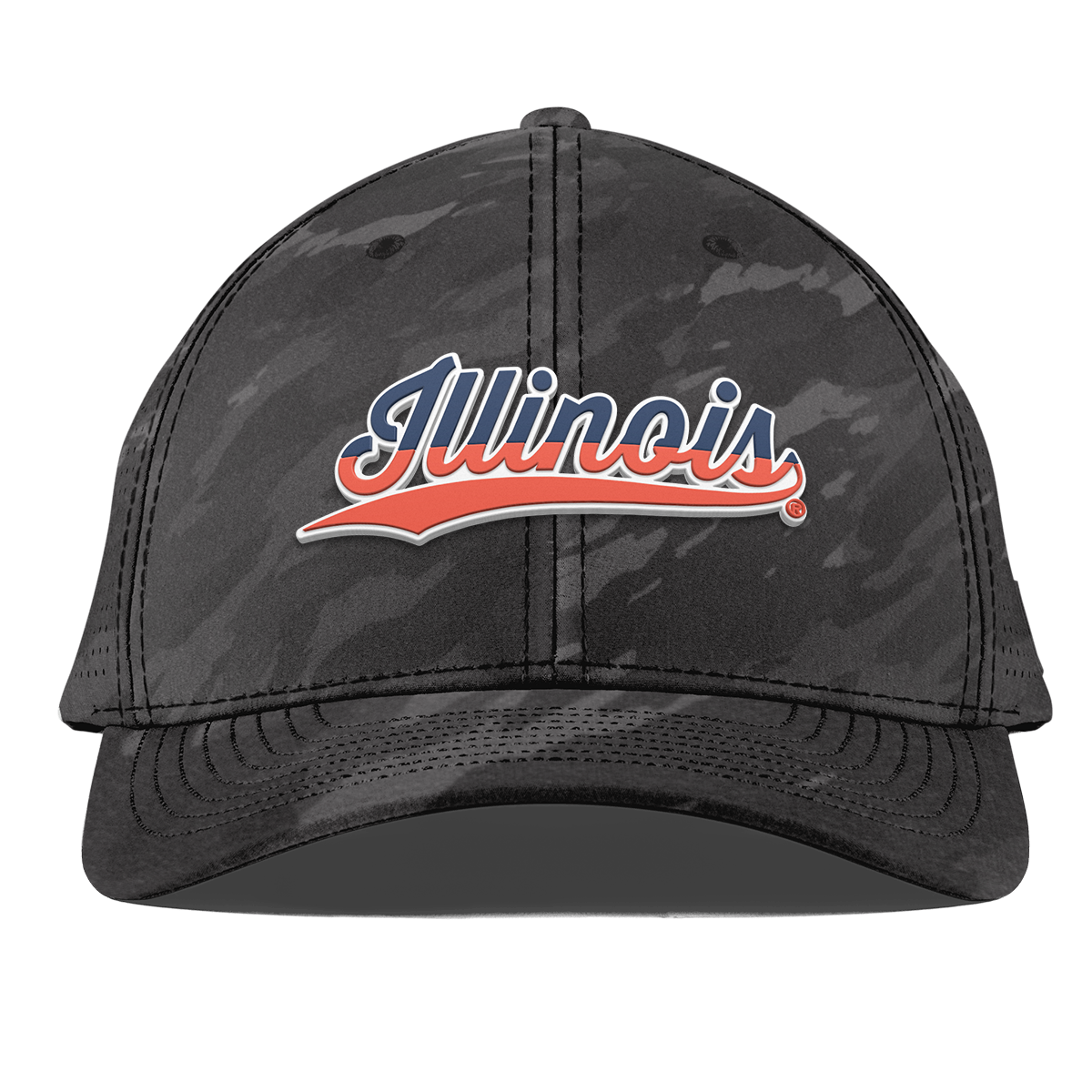University of Illinois "Illinois Script" Curved Elite Charcoal Camo