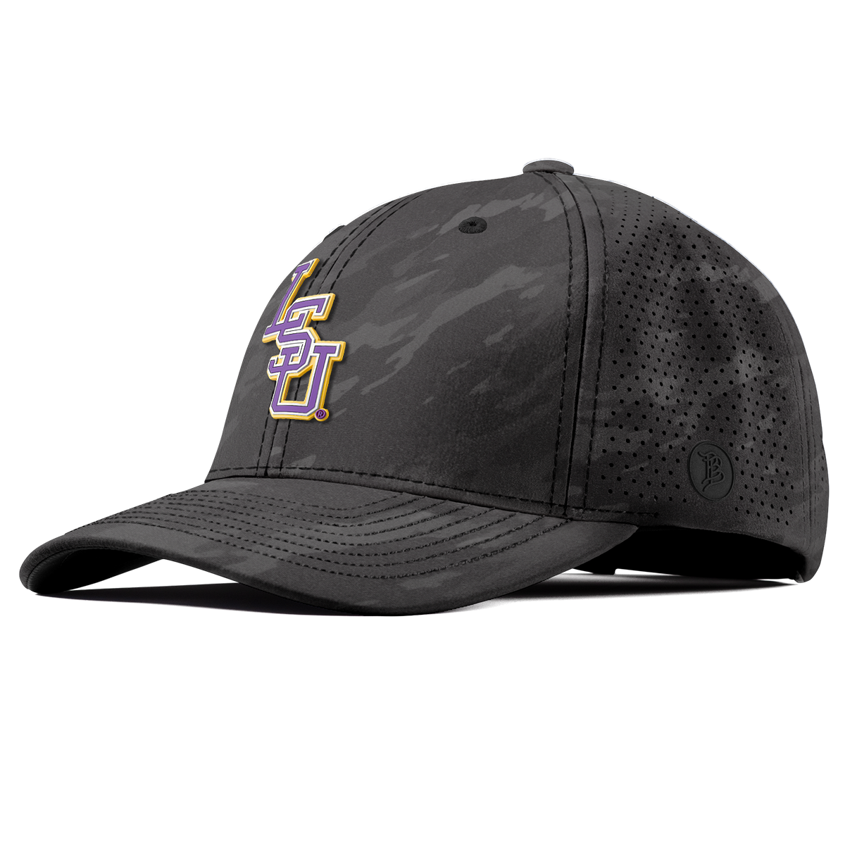 Louisiana State University "LSU Baseball Purple" Curved Elite Charcoal Camo