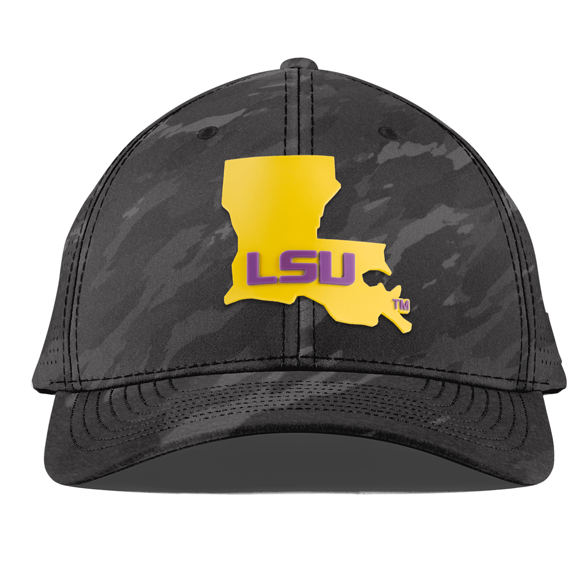 Louisiana State University "LSU Gold State" Curved Elite Charcoal Camo