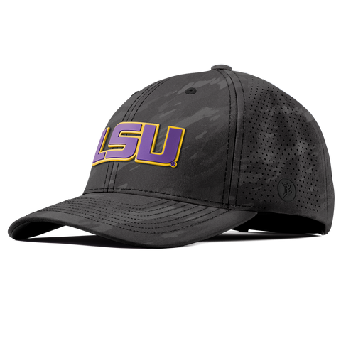 Louisiana State University "LSU Block" Curved Elite Charcoal Camo